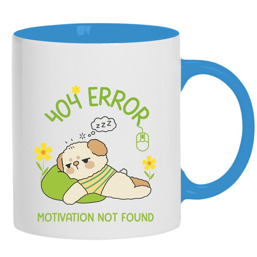 404 error, motivation not found kubek ucho kolor kolor jasnoniebieski