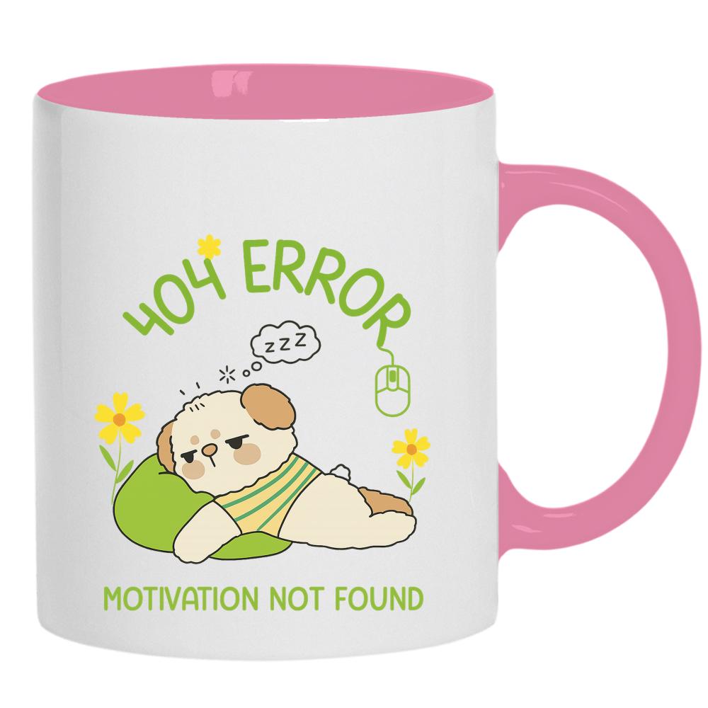 404 error, motivation not found kubek ucho kolor kolor różowy