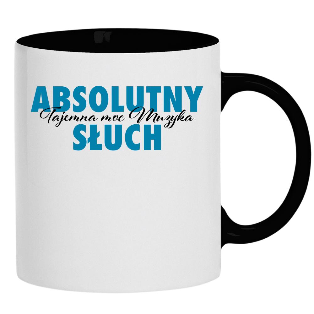 Absolutny słuch tajemna moc kubek ucho kolor kolor czarnyy