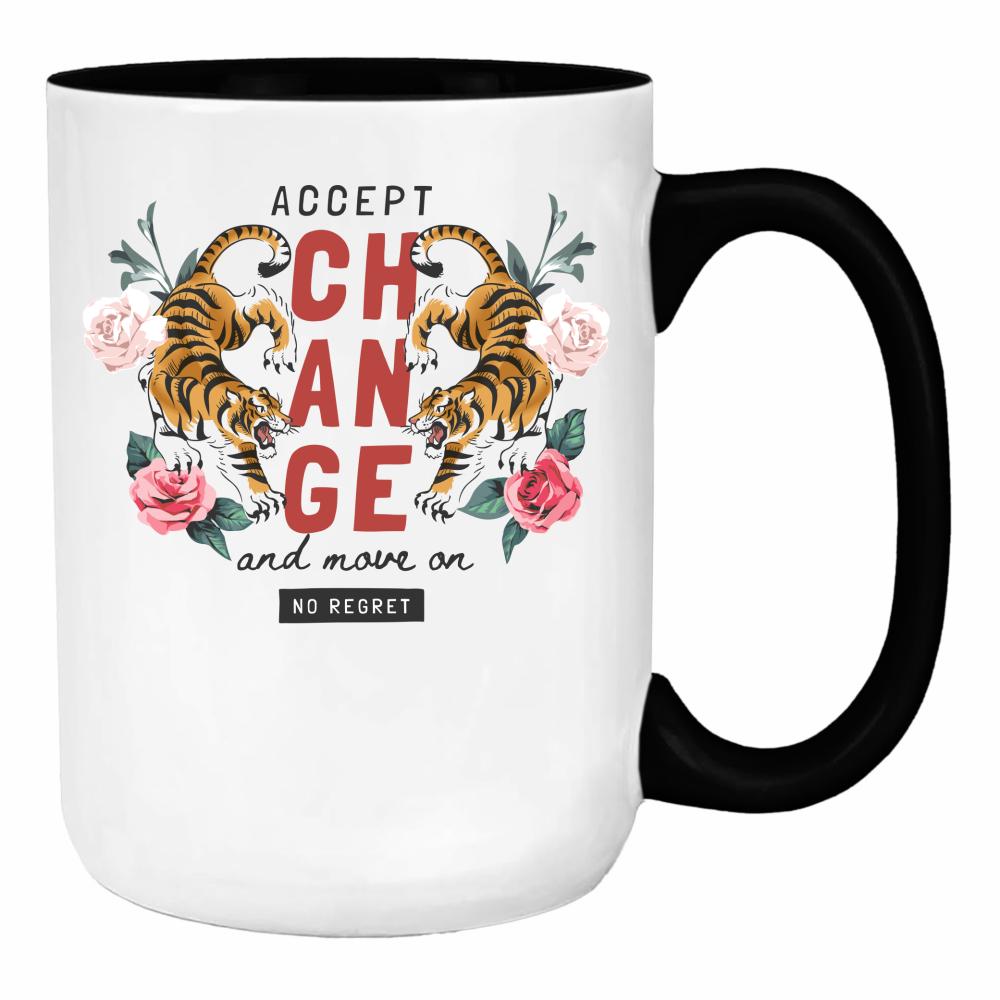 Accept Change duży kubek ucho kolor kolor czerwony latte