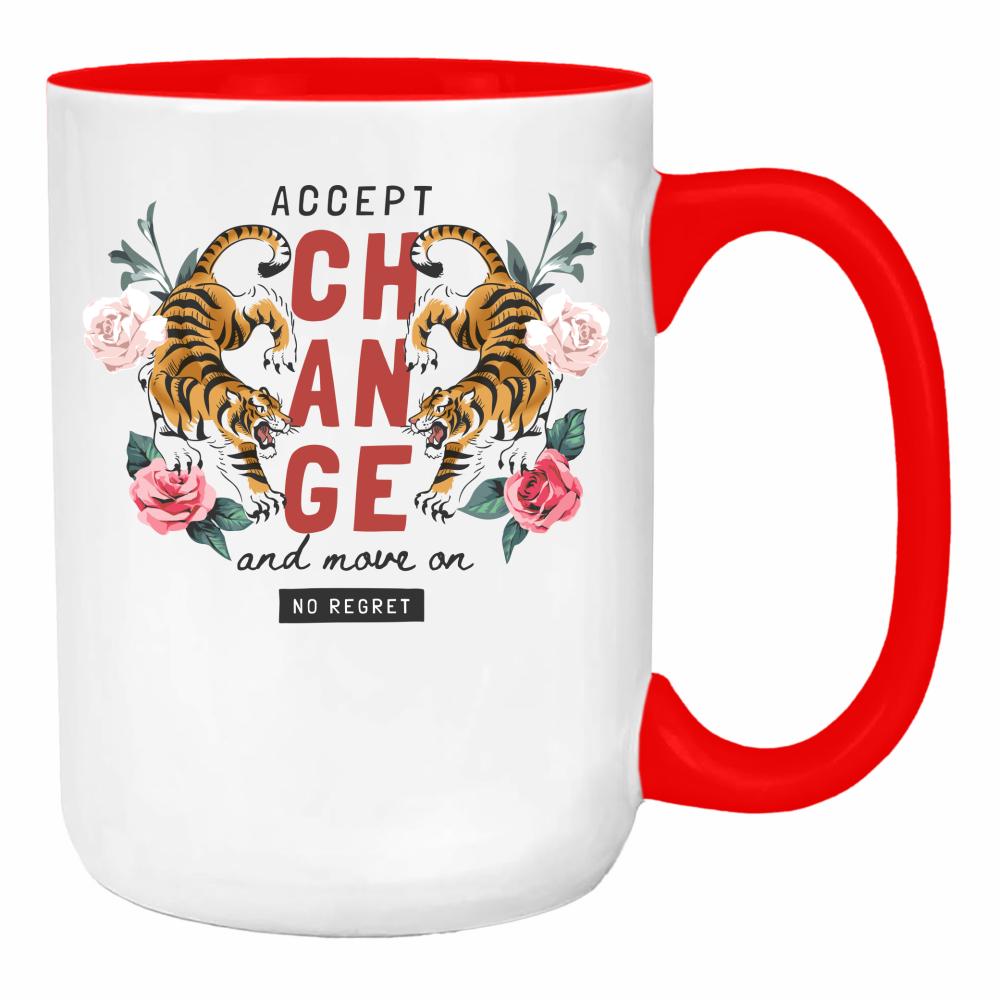 Accept Change duży kubek ucho kolor kolor red