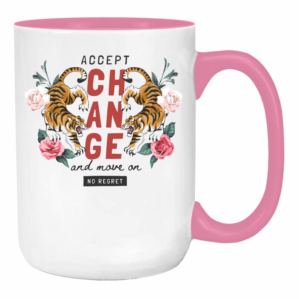 Accept Change duży kubek ucho kolor kolor różowy