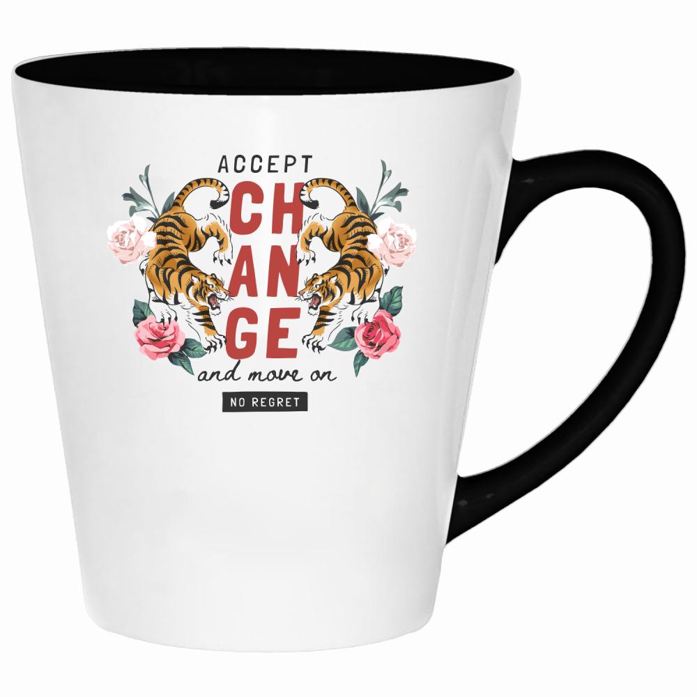 Accept Change kubek latte kolor czarnyy