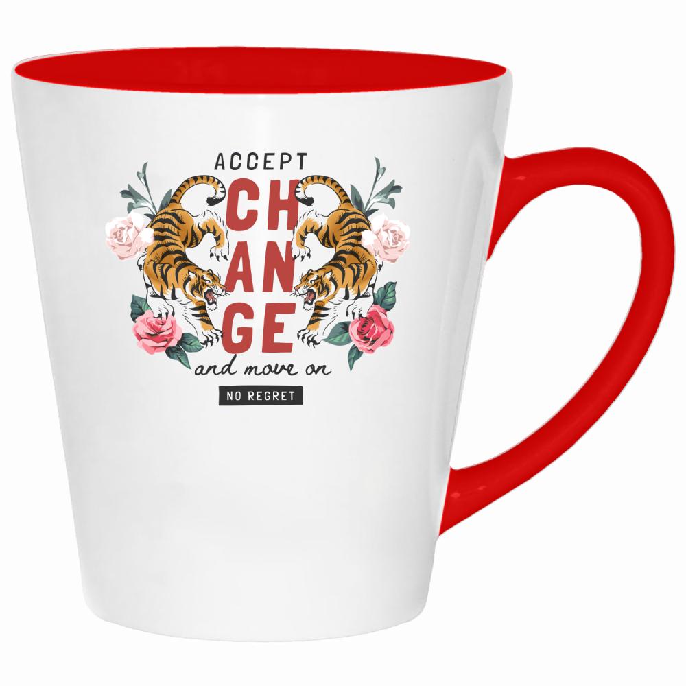 Accept Change kubek latte kolor czerwony latte