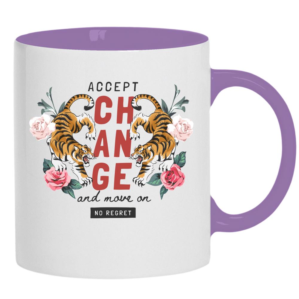 Accept Change kubek ucho kolor kolor jasnofioletowy