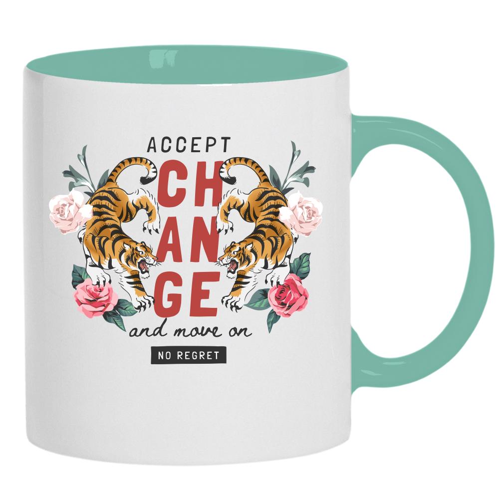 Accept Change kubek ucho kolor kolor miętowo zielony