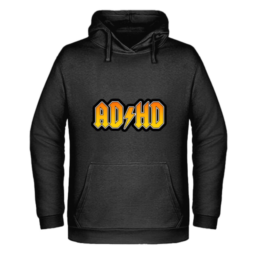 AD HD bluza męska z kapturem kolor czarnyy