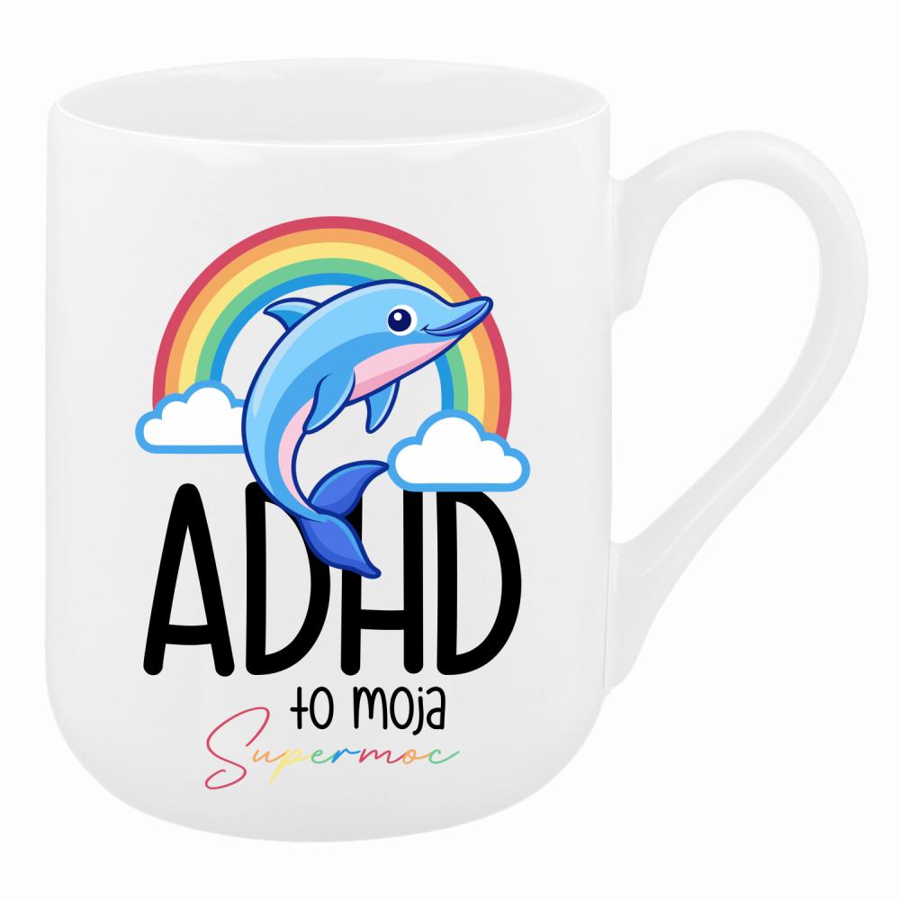 ADHD to moja supermoc kubek coffee kolor biały