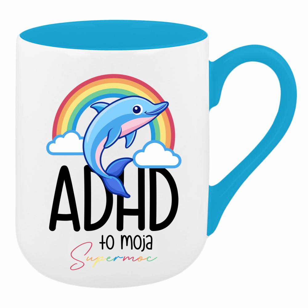ADHD to moja supermoc kubek coffee kolor turkusowy