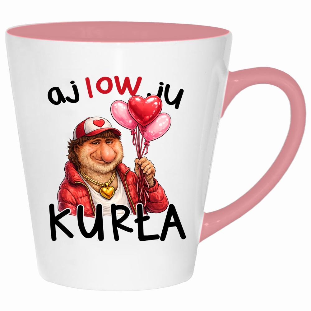 AJ LOW JU KURŁA kubek latte kolor pink