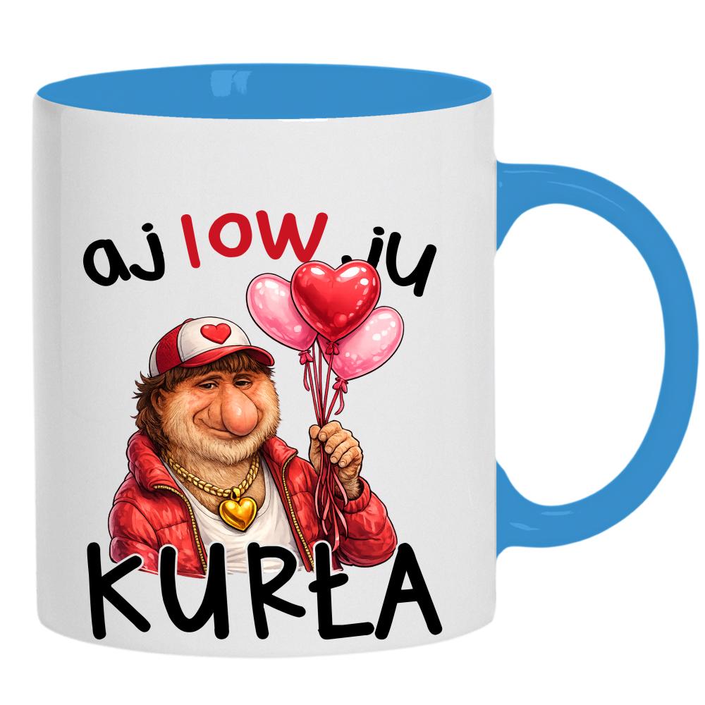 AJ LOW JU KURŁA kubek ucho kolor kolor jasnoniebieski