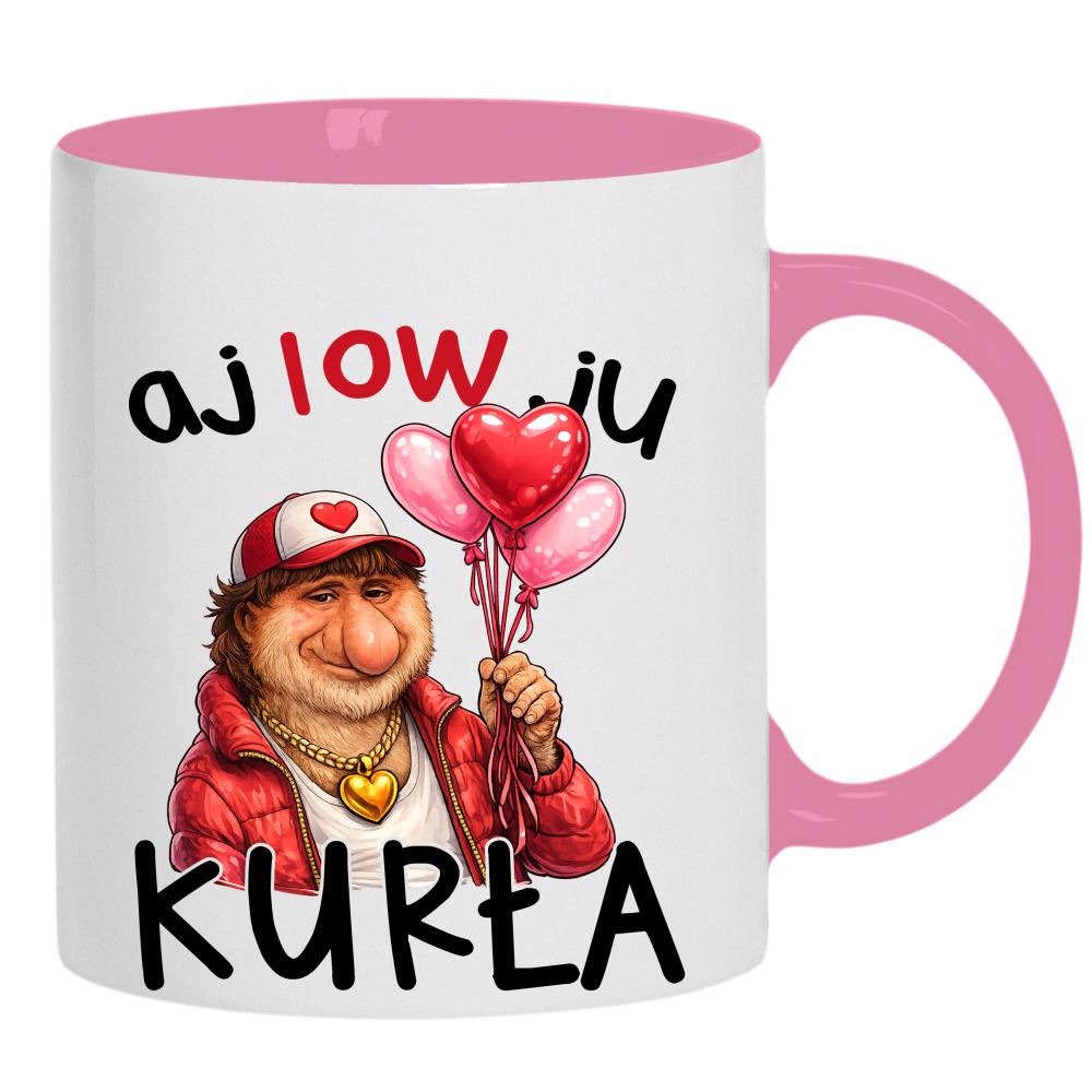 AJ LOW JU KURŁA kubek ucho kolor kolor różowy
