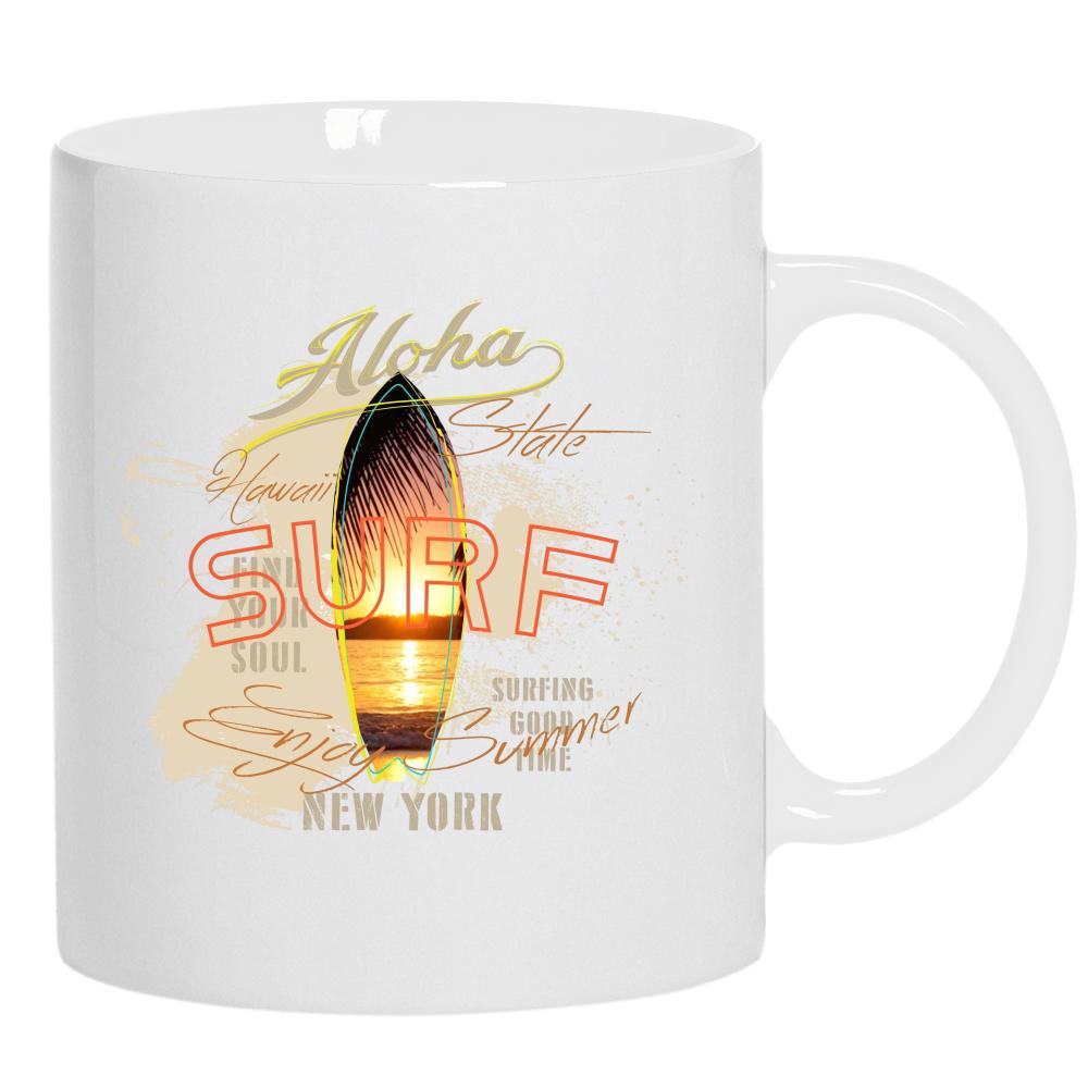 ALOHA SURF NEW YORK kubek ucho kolor kolor biały