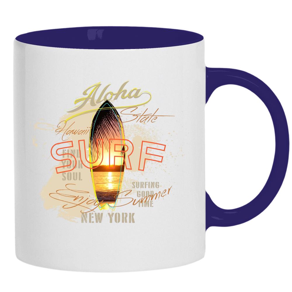 ALOHA SURF NEW YORK kubek ucho kolor kolor navy