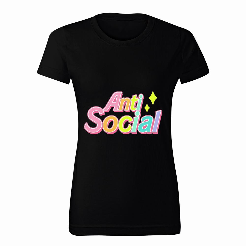 Anti Social koszulka damska kolor vanilla milkshake