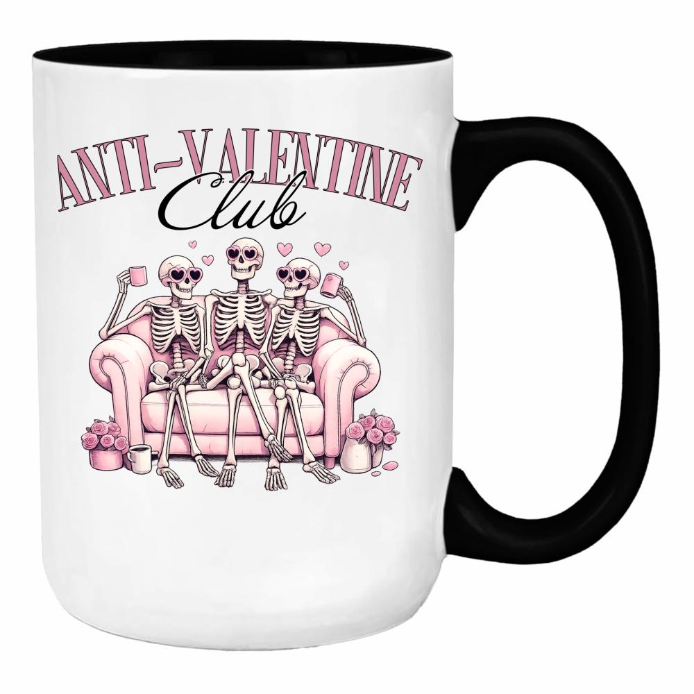 Anti Valentine Club duży kubek ucho kolor kolor zielony