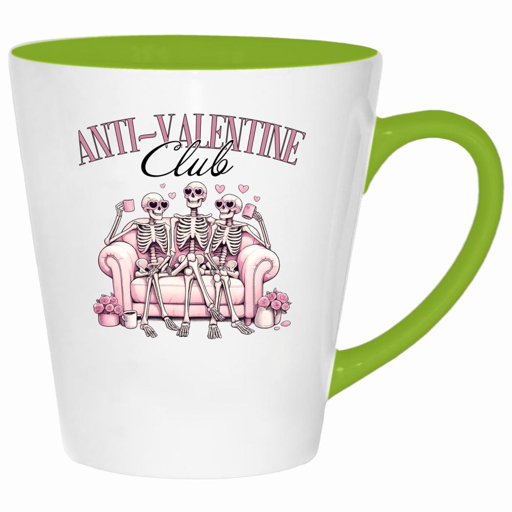 Anti Valentine Club kubek latte kolor limonka