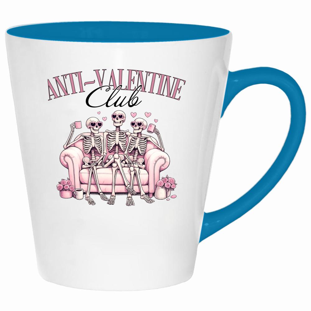 Anti Valentine Club kubek latte kolor turkus