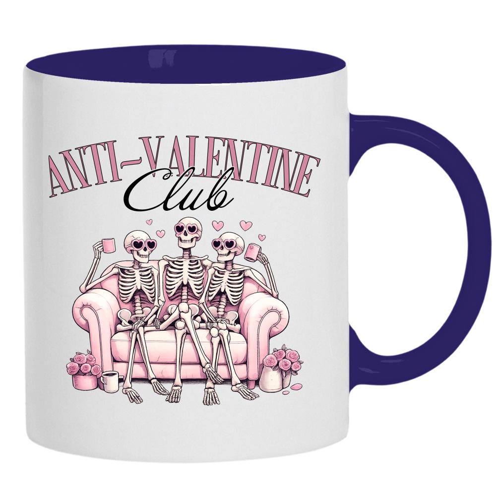 Anti Valentine Club kubek ucho kolor kolor navy