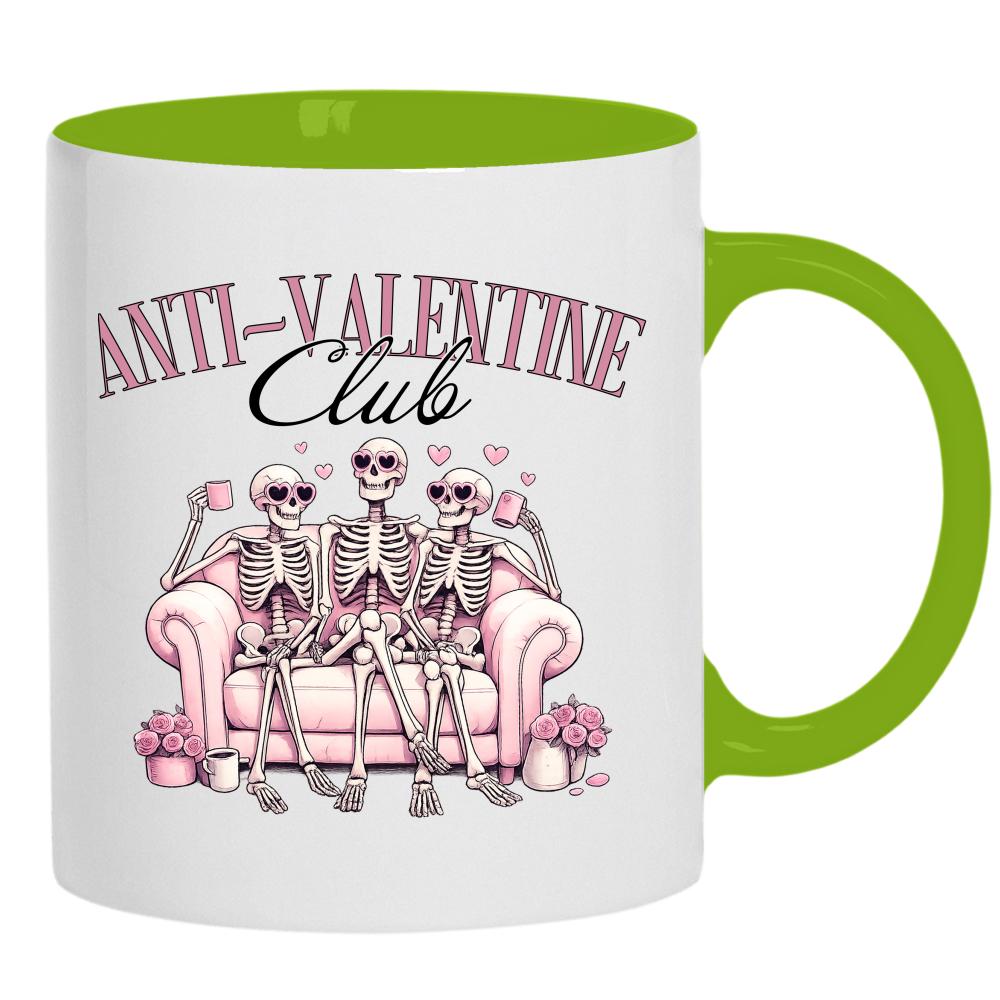Anti Valentine Club kubek ucho kolor kolor zielony