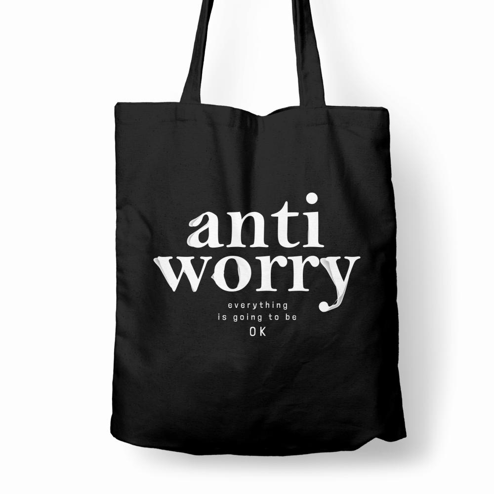 Anti Worry Białe torba bawełniana