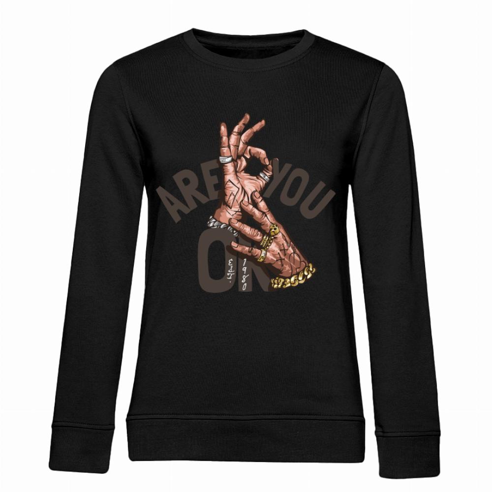 Are you ok? bluza damska bez kaptura kolor limonka