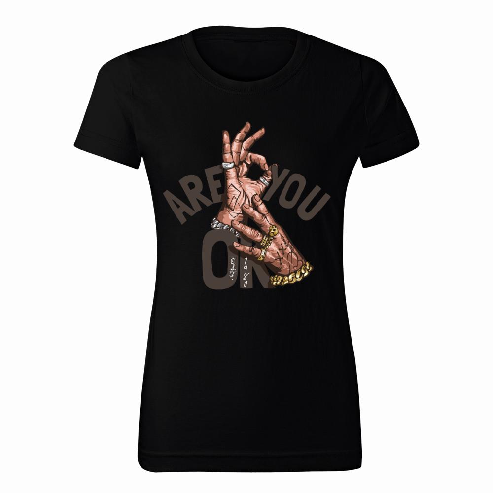 Are you ok? koszulka damska kolor turkus