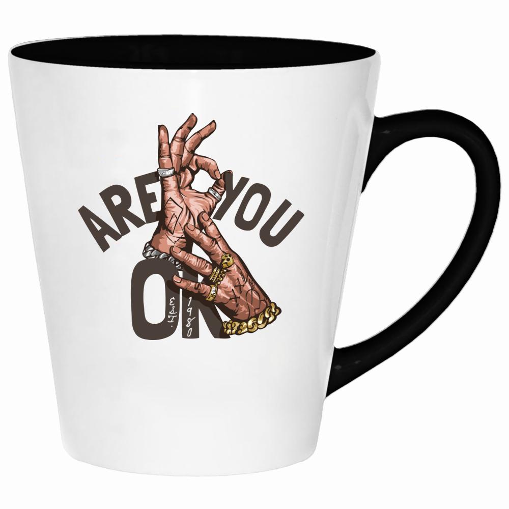 Are you ok? kubek latte kolor żółty