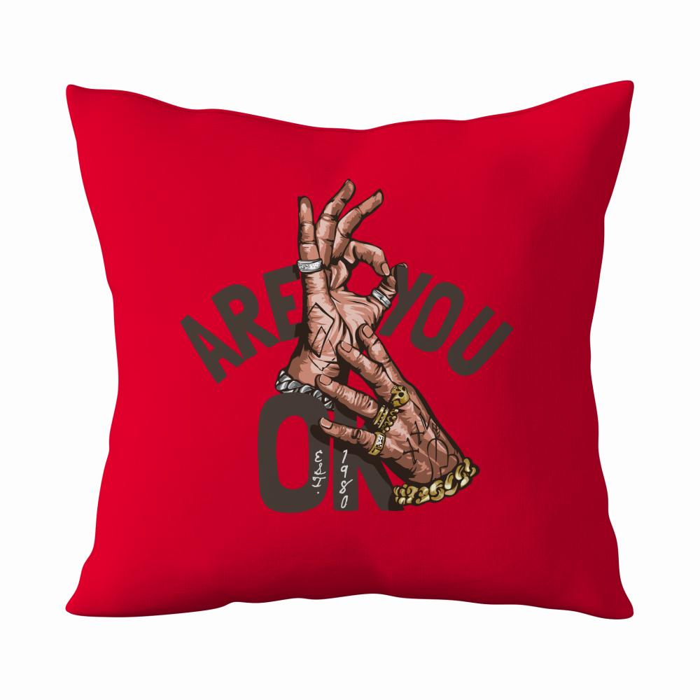 Are you ok? poduszka kolor czerwony