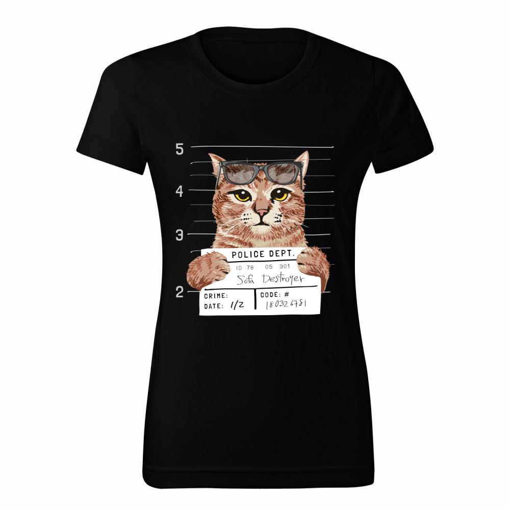 Arrested Cat koszulka damska