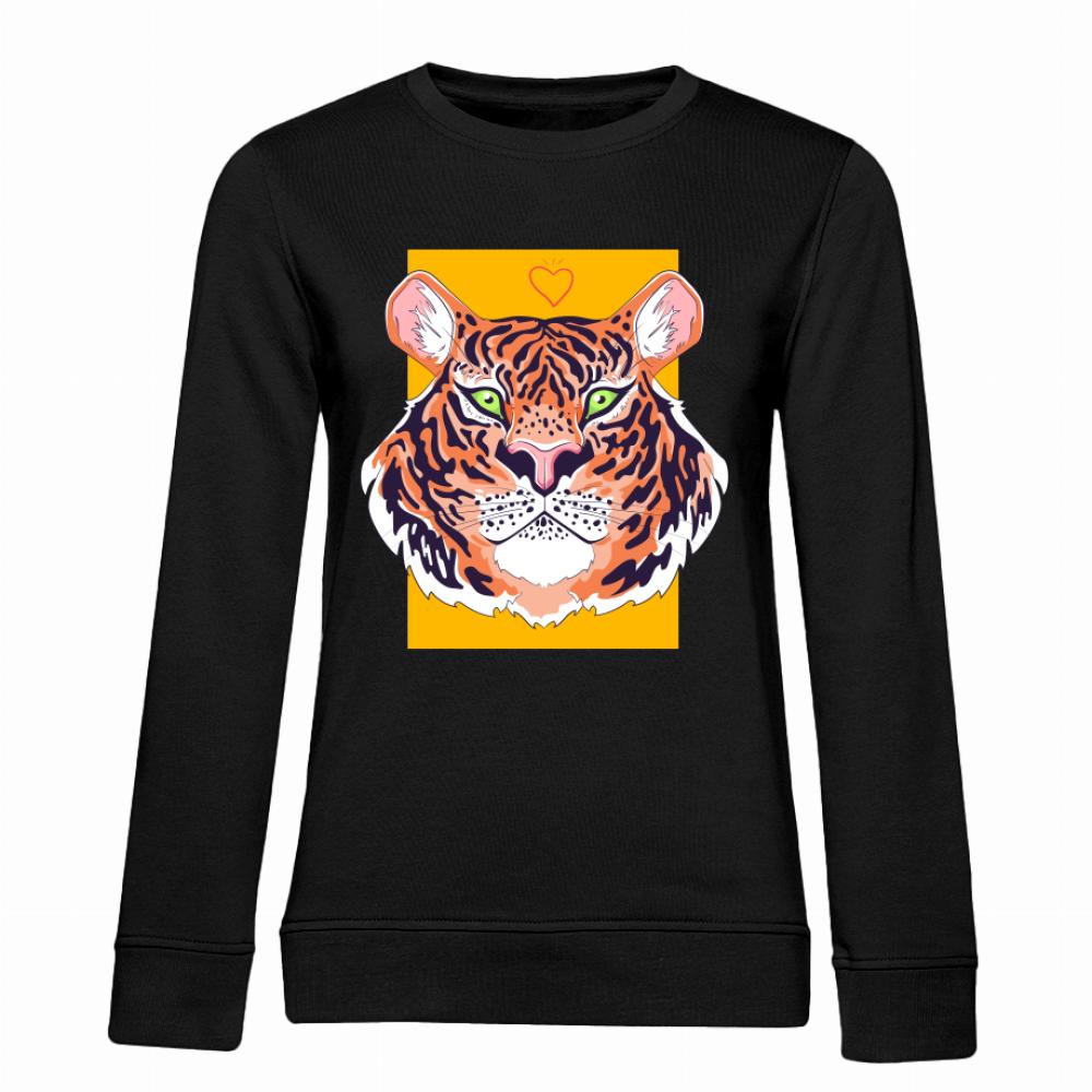 Asia Tiger bluza damska bez kaptura kolor red