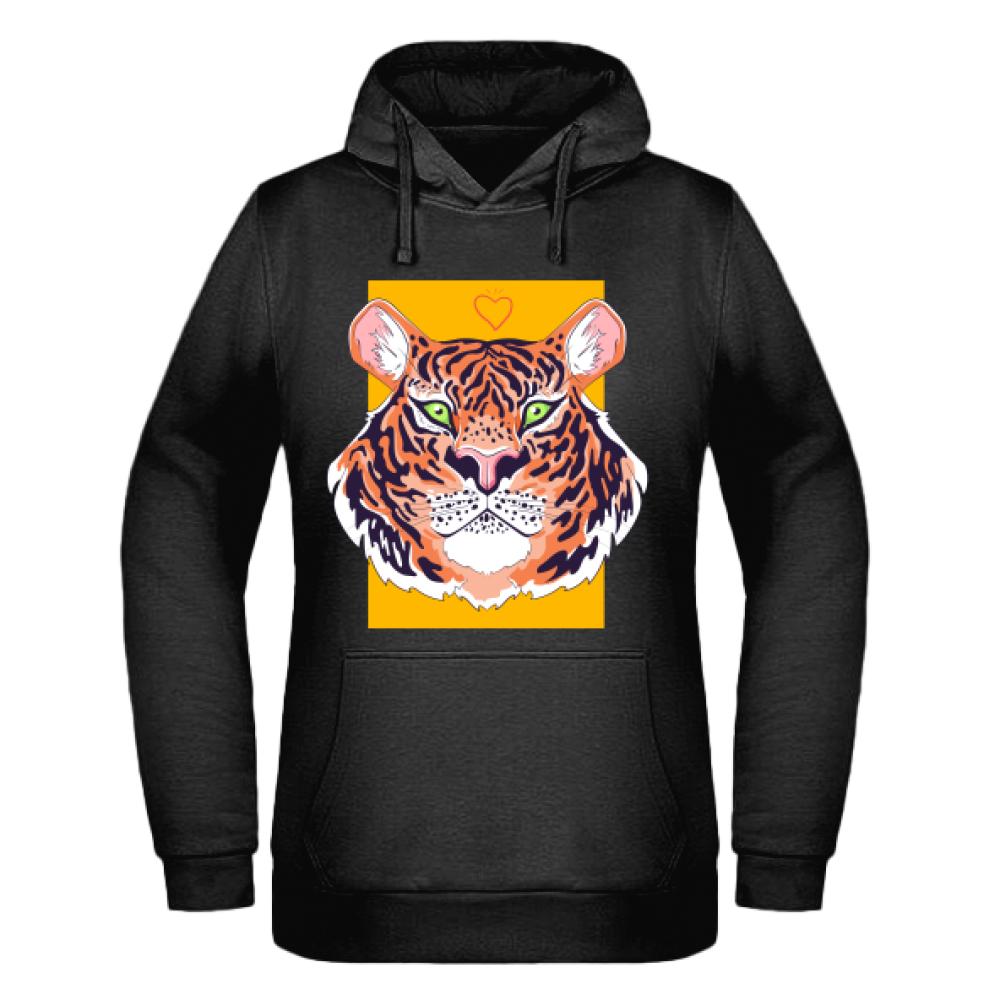 Asia Tiger bluza damska z kapturem kolor czarnyy