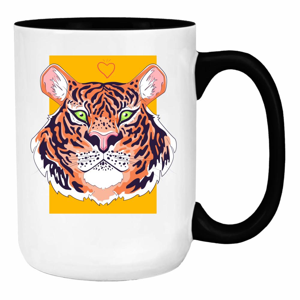 Asia Tiger duży kubek ucho kolor kolor czerwony latte