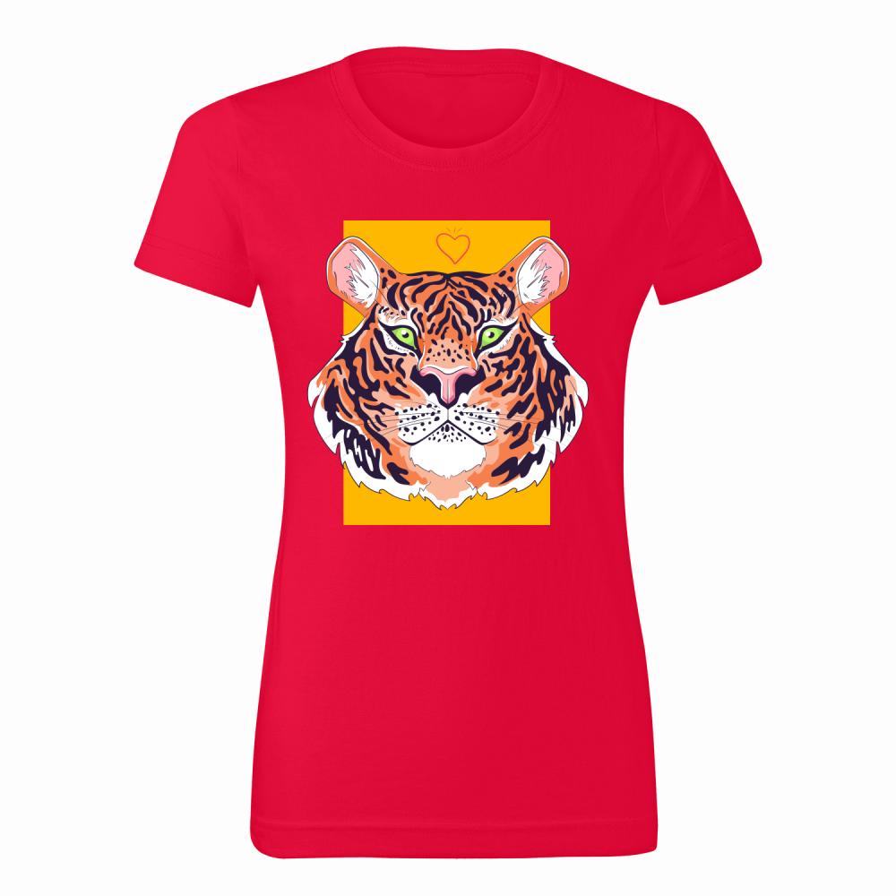 Asia Tiger koszulka damska kolor czerwony