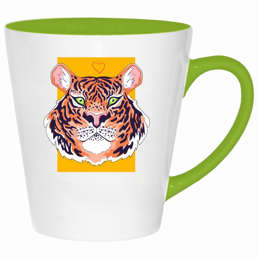 Asia Tiger kubek latte kolor limonka
