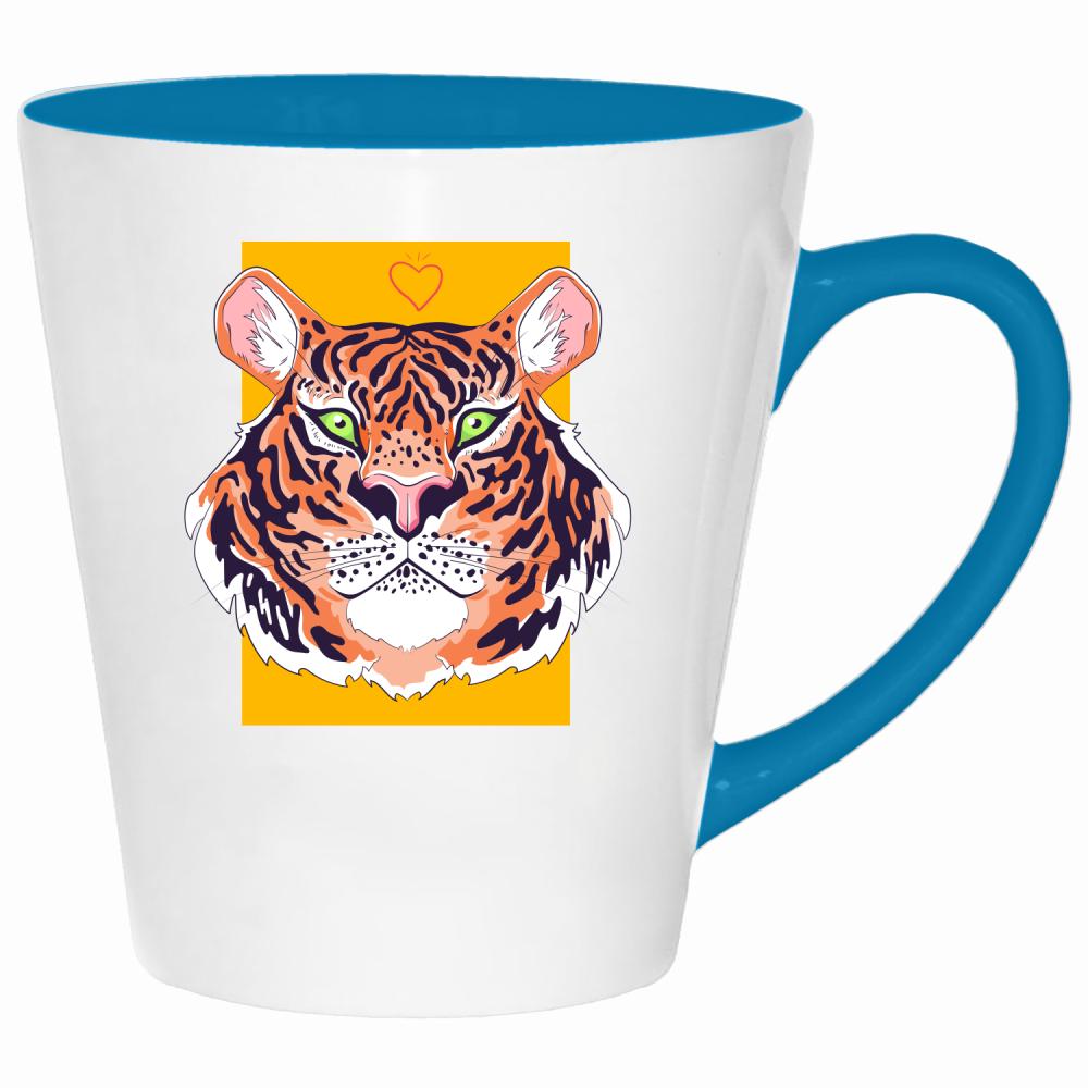 Asia Tiger kubek latte kolor turkus