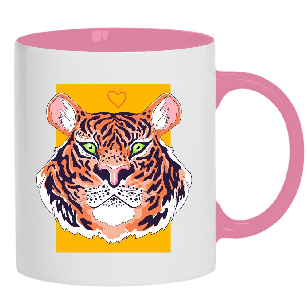Asia Tiger kubek ucho kolor kolor różowy