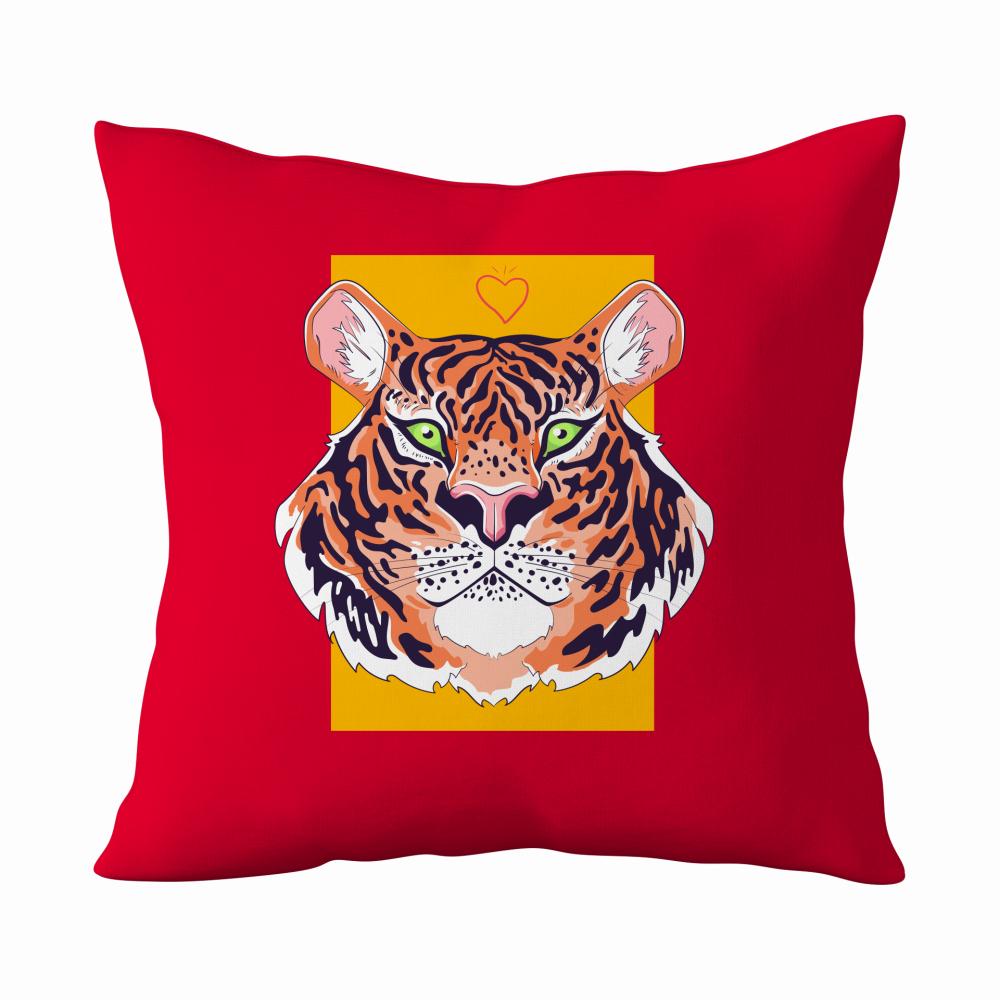 Asia Tiger poduszka kolor czerwony
