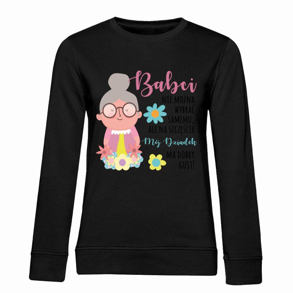 Babci nie można wybrać samemu bluza damska bez kaptura kolor biały