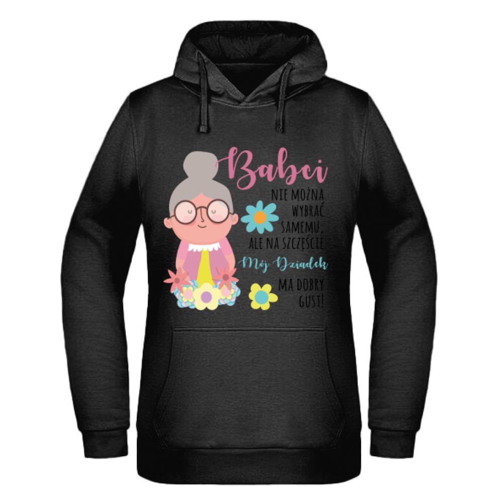 Babci nie można wybrać samemu bluza damska z kapturem kolor biały