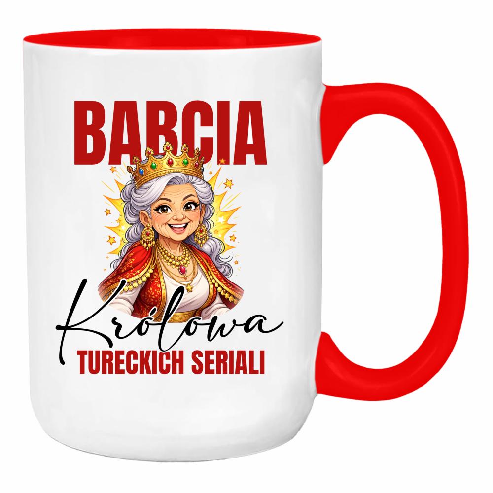 Babcia – Królowa Tureckich Seriali duży kubek ucho kolor kolor red