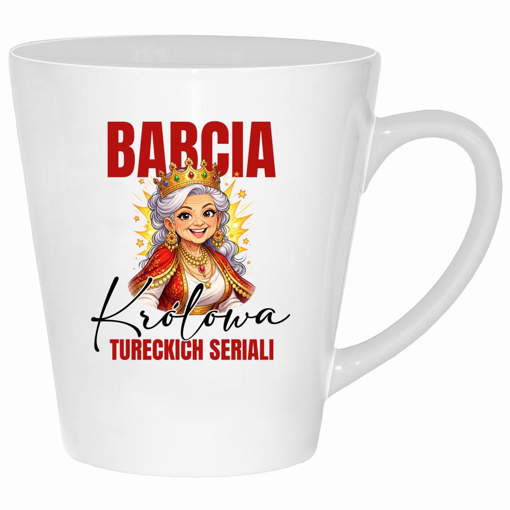 Babcia – Królowa Tureckich Seriali kubek latte kolor biały
