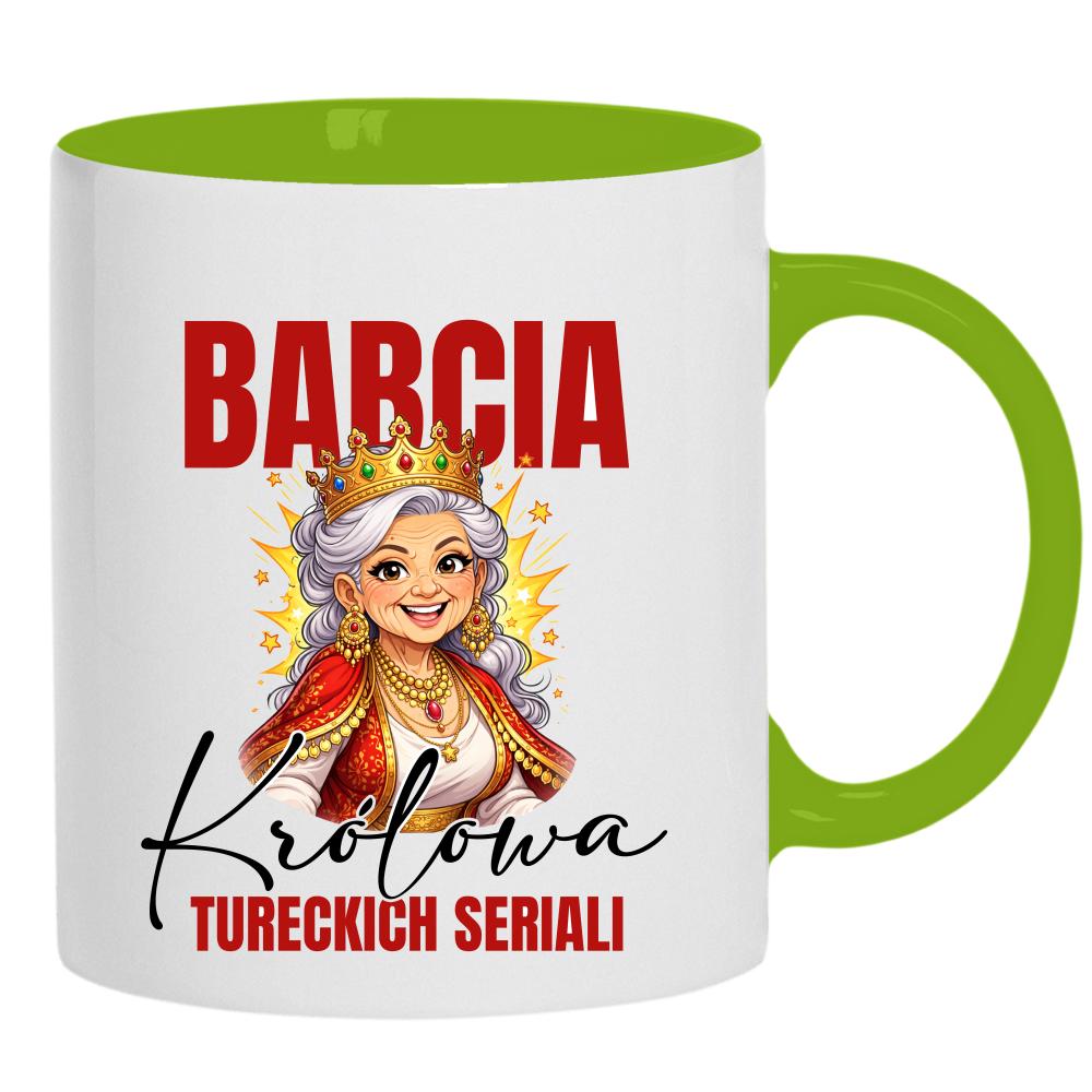 Babcia – Królowa Tureckich Seriali kubek ucho kolor kolor zielony
