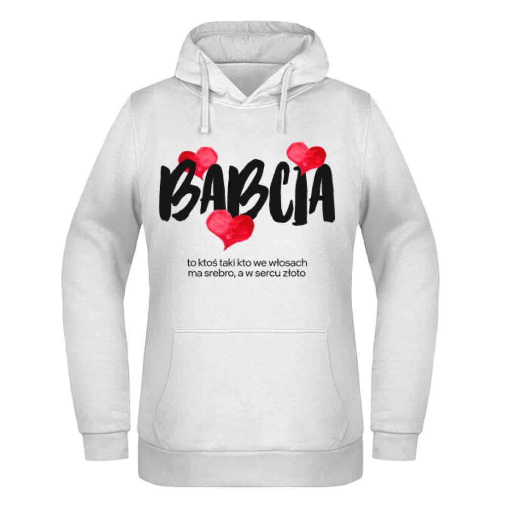 Babcia ma w sercu złoto bluza damska z kapturem