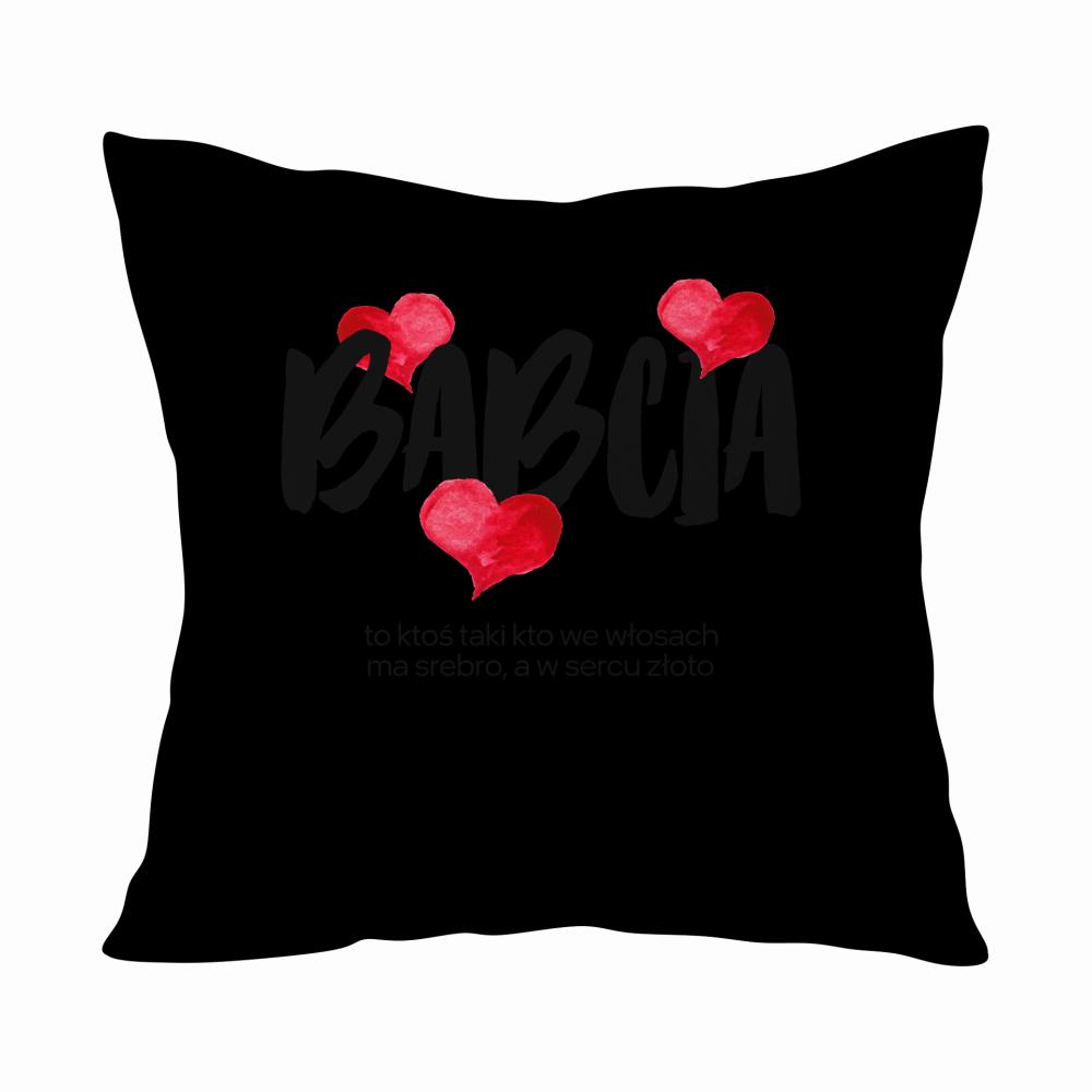 Babcia ma w sercu złoto poduszka kolor biały