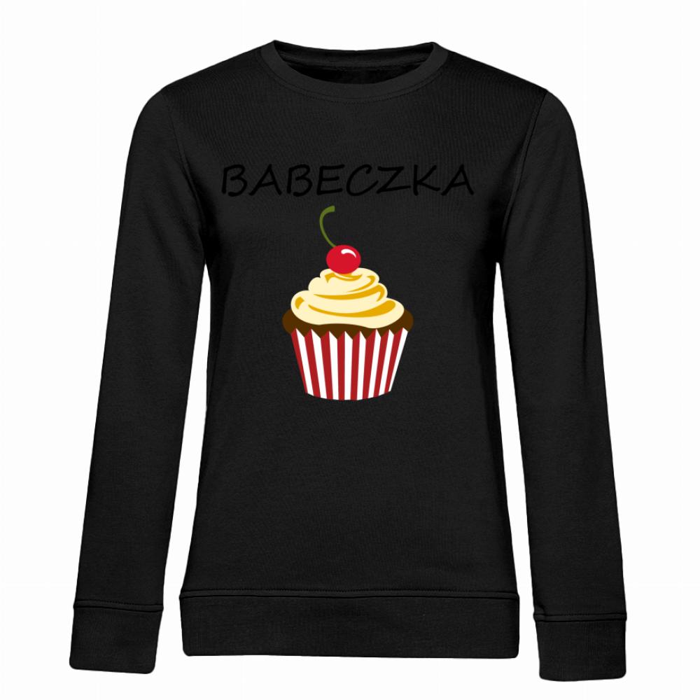Babeczka bluza damska bez kaptura kolor navy