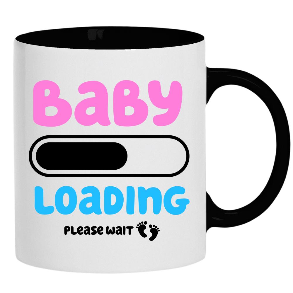 Baby Loading... Please Wait kubek ucho kolor kolor czarnyy