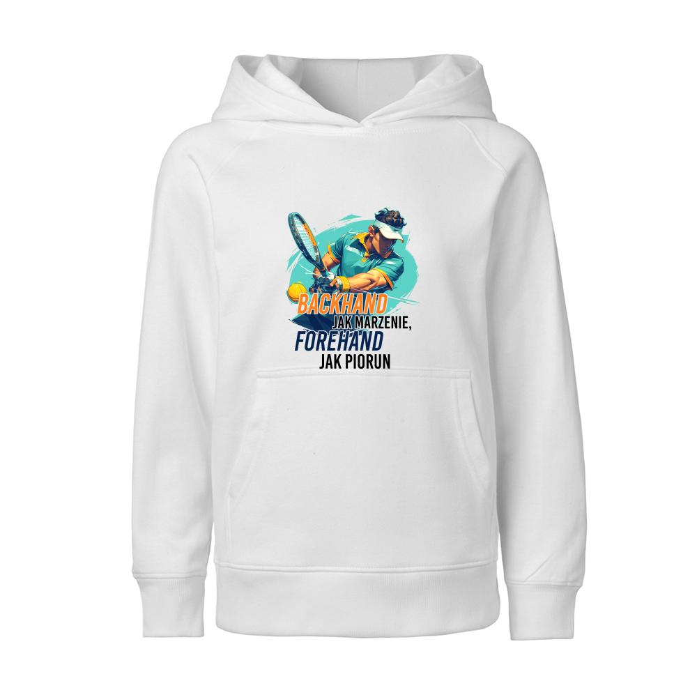 Backhand jak marzenie, forehand jak piorun bluza junior