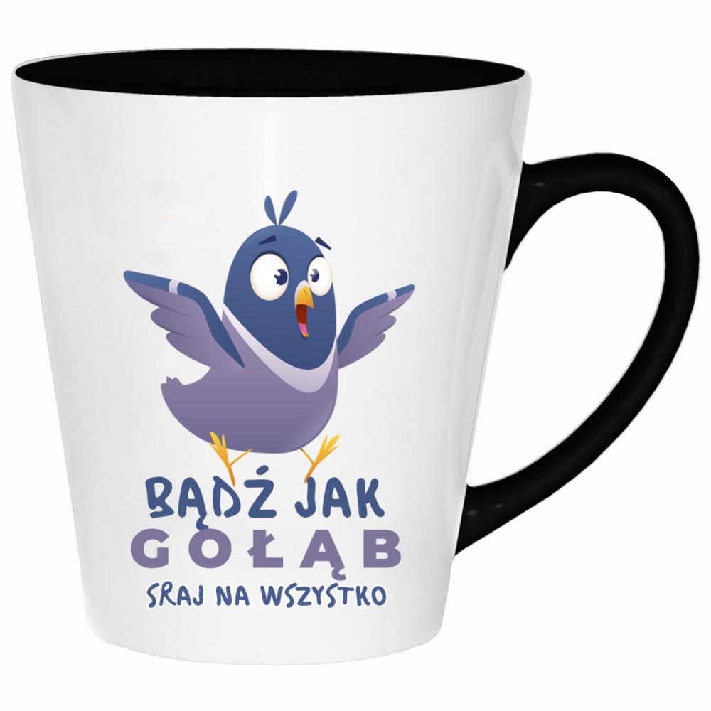 Bądź jak gołąb – sraj na wszystko kubek latte kolor red