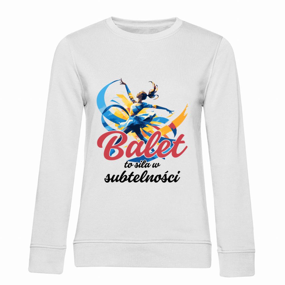 Balet to siła w subtelności bluza damska bez kaptura